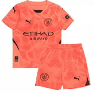 Manchester City Goalkeeper Kids Kit 24/25 – Orange