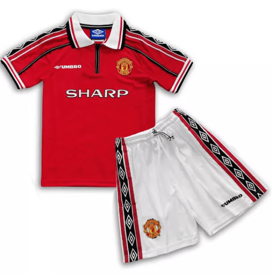 Retro Manchester United Home Kids Kit 98/99