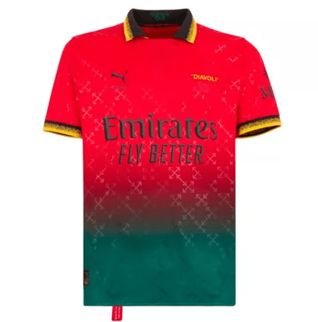 AC Milan X Off-White Fourth Shirt 24/25 – Red