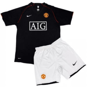 Retro Manchester United Away Kids Kit 07/08