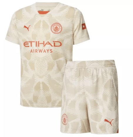 Manchester City Goalkeeper Kids Kit 24/25 – Beige