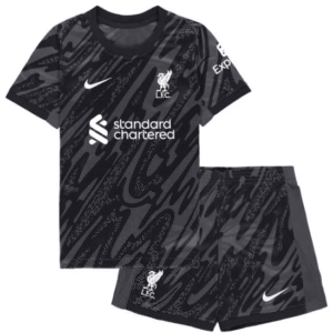 Liverpool Black Goalkeeper Kids Kit 24/25