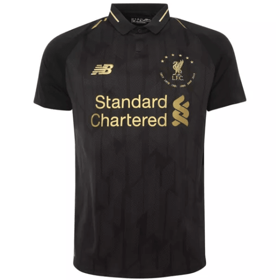 Liverpool Black 6 Time Euro Champions Shirt 18/19
