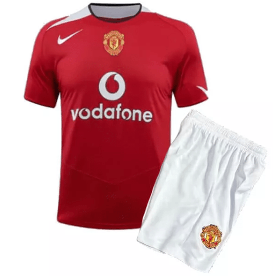 Retro Manchester United Home Kids Kit 04/06