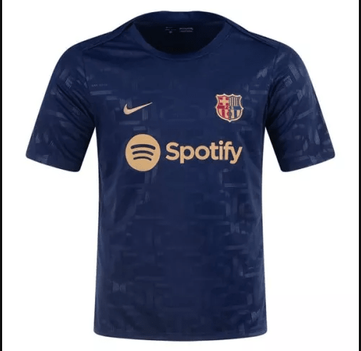 Barcelona Pre Match Training Top – Navy