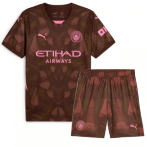 Manchester City Goalkeeper Kids Kit 24/25 – Brown