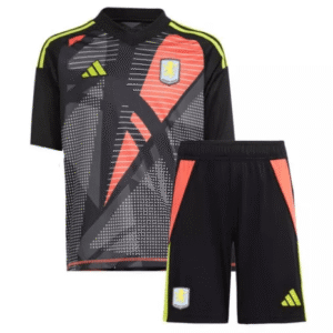 Aston Villa Black Kids Goalkeeper Kit 24/25