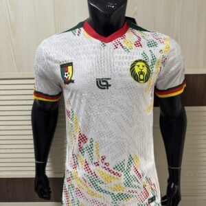 Fourteen Cameroon National Team Away Player Version Soccer Jersey – White | Green & Red Accents | Indomitable Lions | 2025/26
