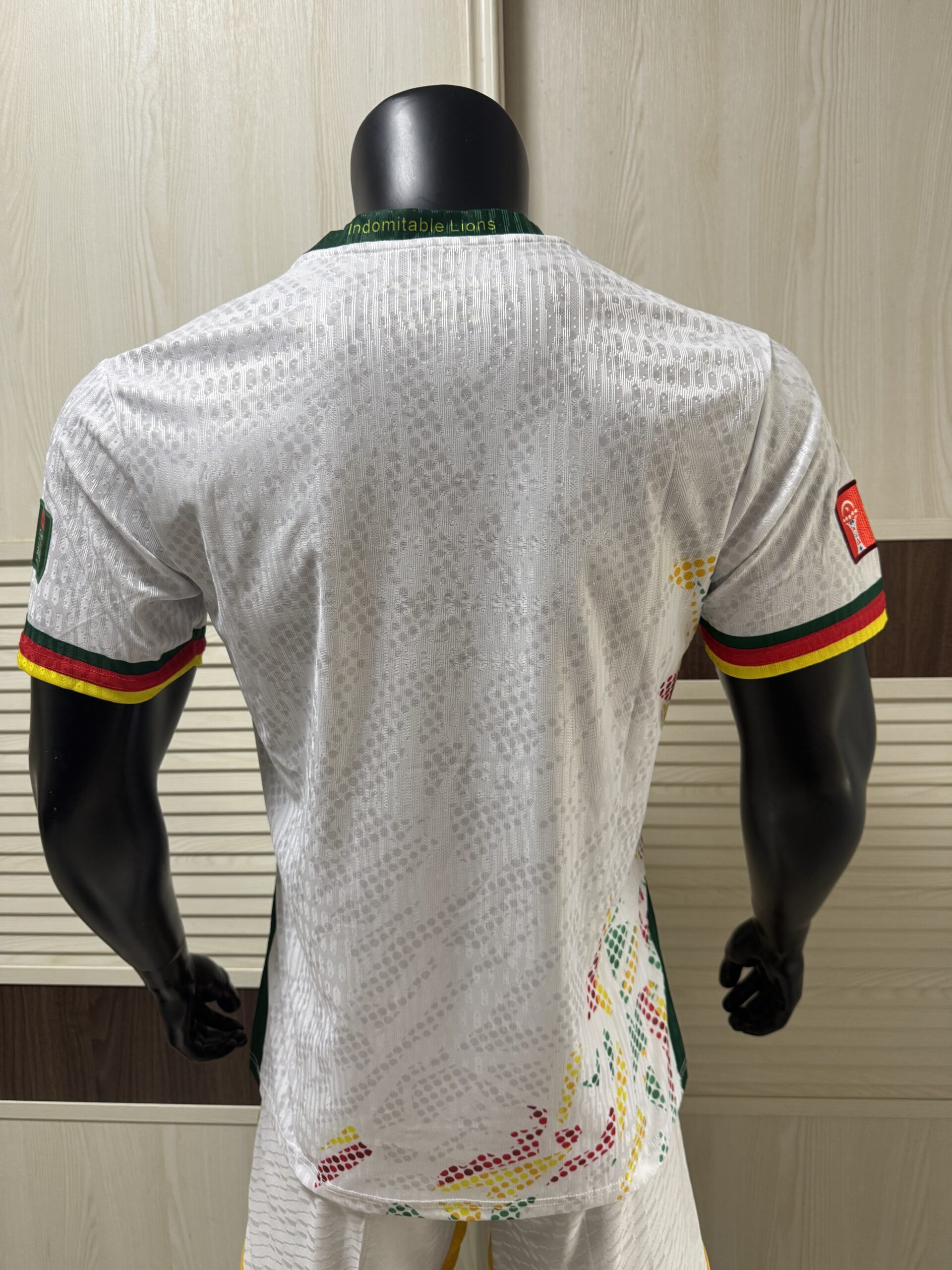Fourteen Cameroon National Team Away Player Version Soccer Jersey – White | Green & Red Accents | Indomitable Lions | 2025/26 - Image 2