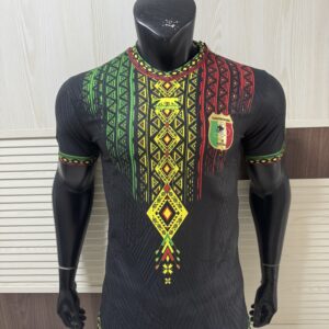 Airness Mali Third Jersey 2025/26 – Black | Les Aigles | Tricolor Traditional Art Design | Soccer Football Shirt