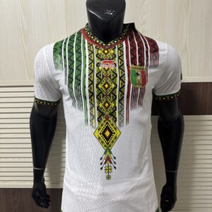 Airness Mali National Team Home Soccer Jersey 2025/26 – White | Les Aigles | Geometric Flag Design | AFCON & World Cup 2026