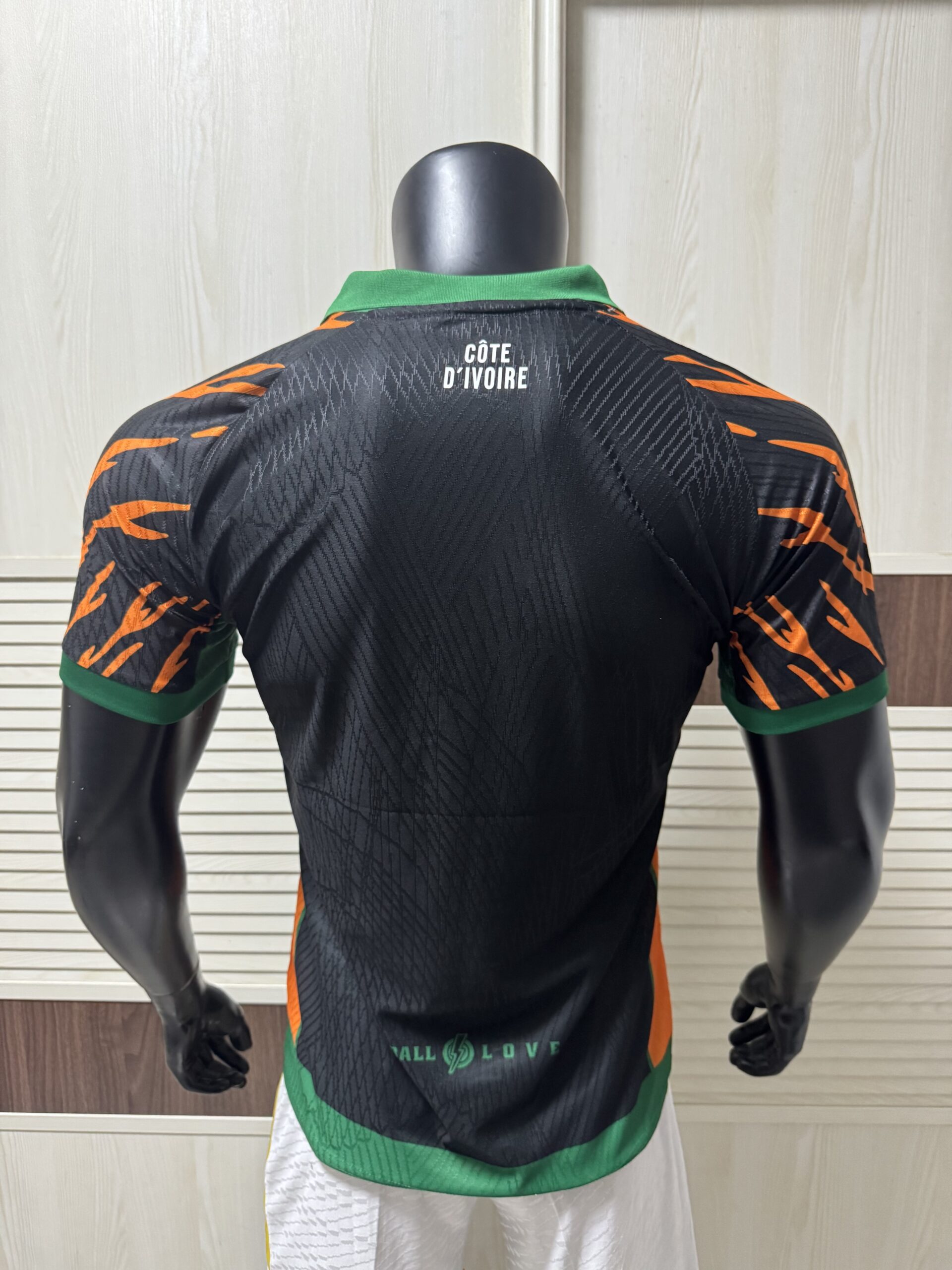Ivory Coast National Football Team 2026 Home Jersey – Men’s Black “Elephants” Graphic Football Shirt - Image 2