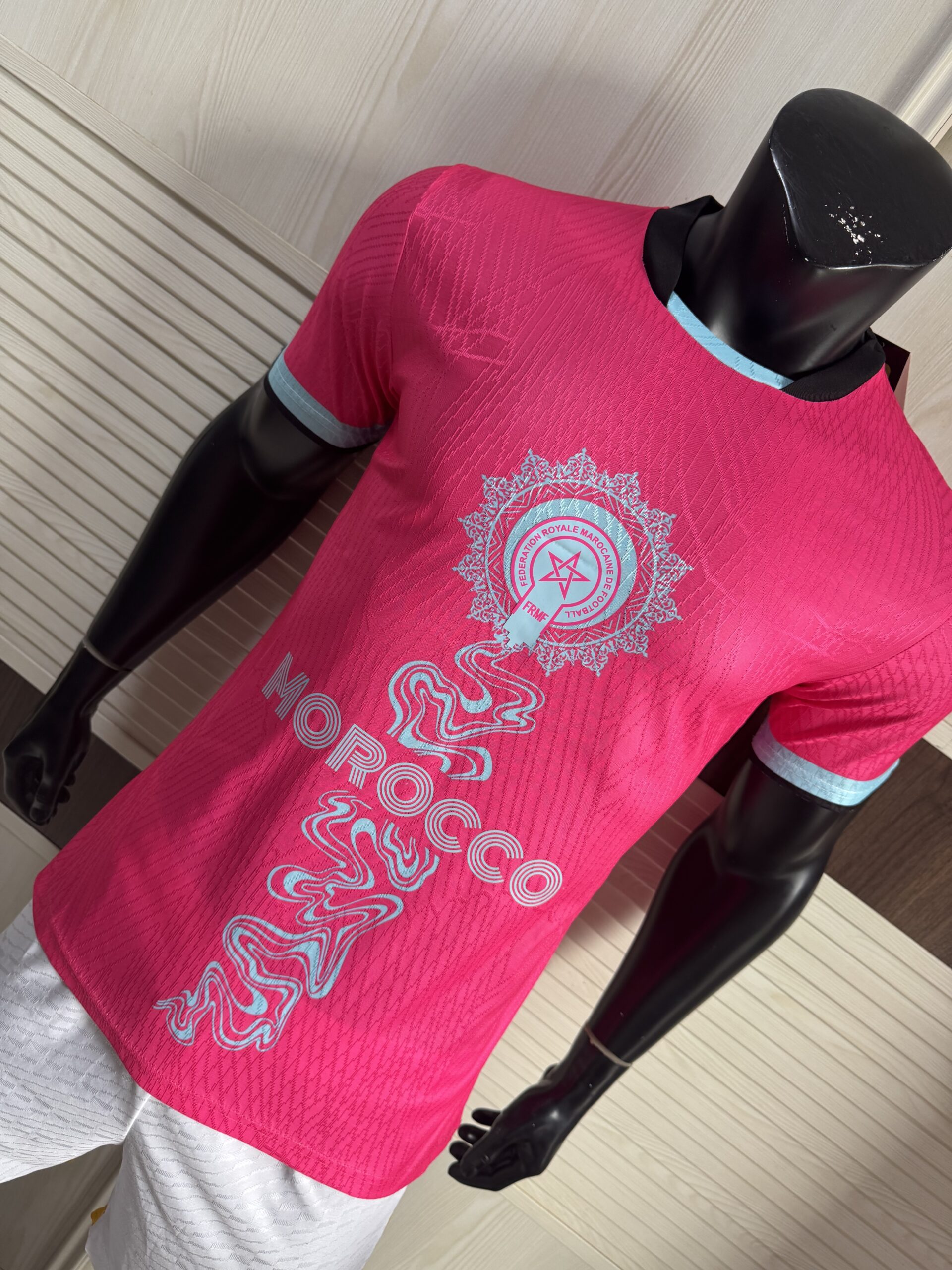 PUMA Morocco 2026 Special Edition Training Shirt – Pink Traditional Moroccan Pattern | Atlas Lions FRMF - Image 2