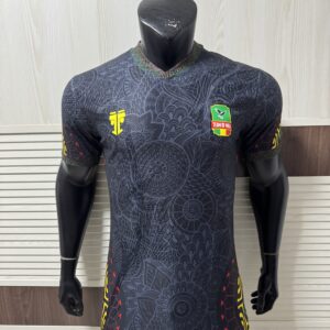 Airness Mali 2024-25 Third Football Jersey – Black with Tricolor Traditional Art Graphic | Les Aigles Kit
