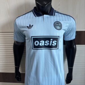 Adidas x Oasis Live '25 Tour Jacquard Jersey – Clear Sky Blue | Limited Edition Britpop Football Shirt