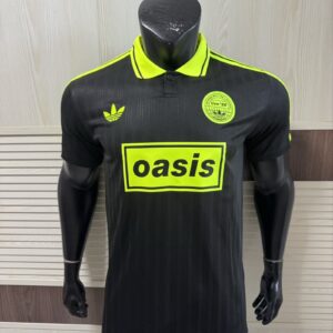 Adidas Originals x Oasis Live '25 Tour Jacquard Jersey – Black & Yellow | Limited Edition Britpop Football Shirt