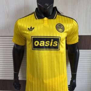 Adidas Originals x Oasis Live '25 Tour Jacquard Jersey – Yellow | Limited Edition Britpop Football Shirt