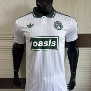 Adidas Originals x Oasis Live '25 Tour Jacquard Jersey – White & Green | Limited Edition Britpop Football Shirt