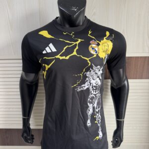Adidas Real Madrid x Marvel Avengers T-Shirt – Black | Limited Edition Comic Graphic Collab | 2025 Capsule Collection