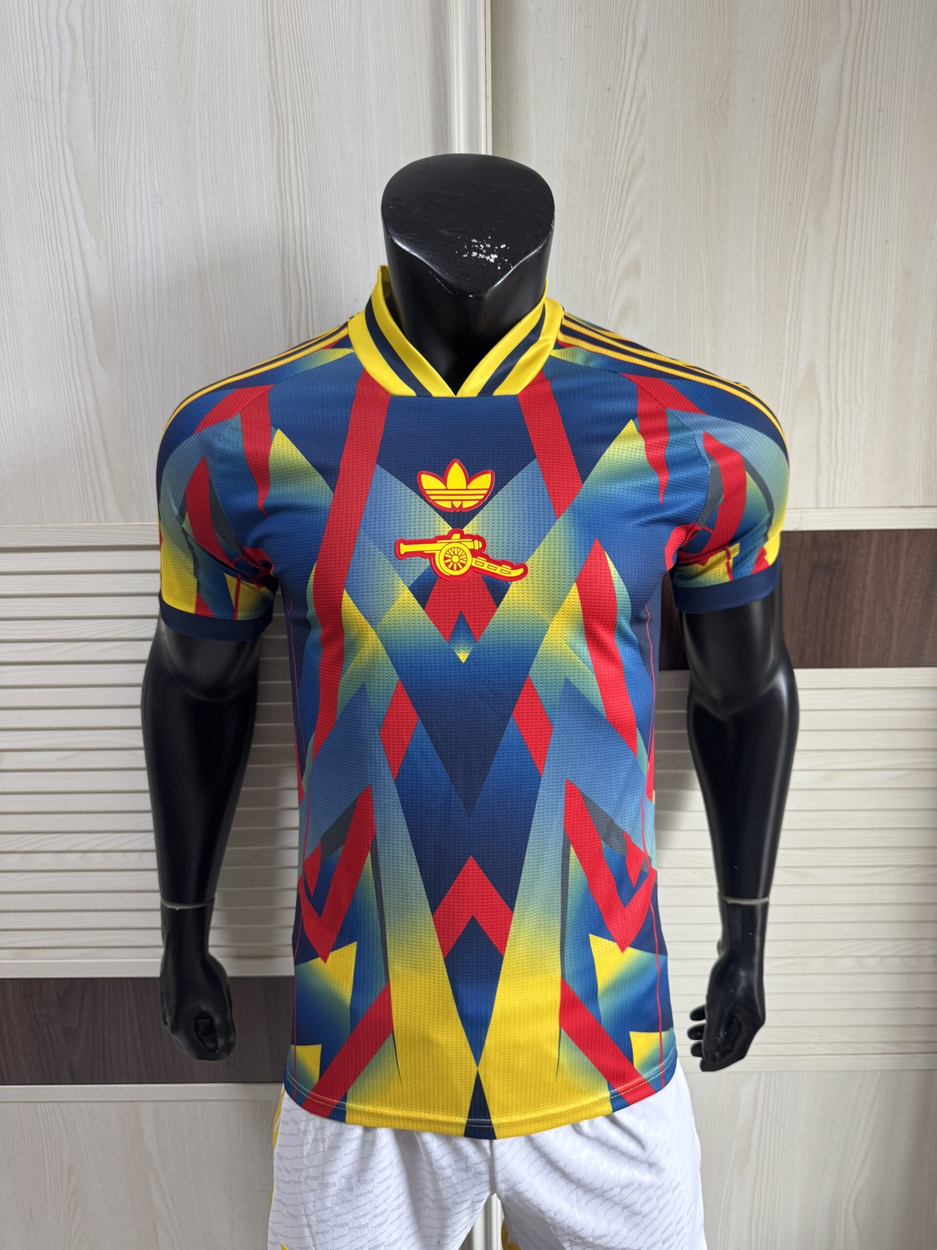 Adidas Arsenal FC LFSTLR Lifestyle Jersey – Yellow Pure Ruby & Night Indigo | Bruised Banana Retro Pattern | Gunners Streetwear 2025
