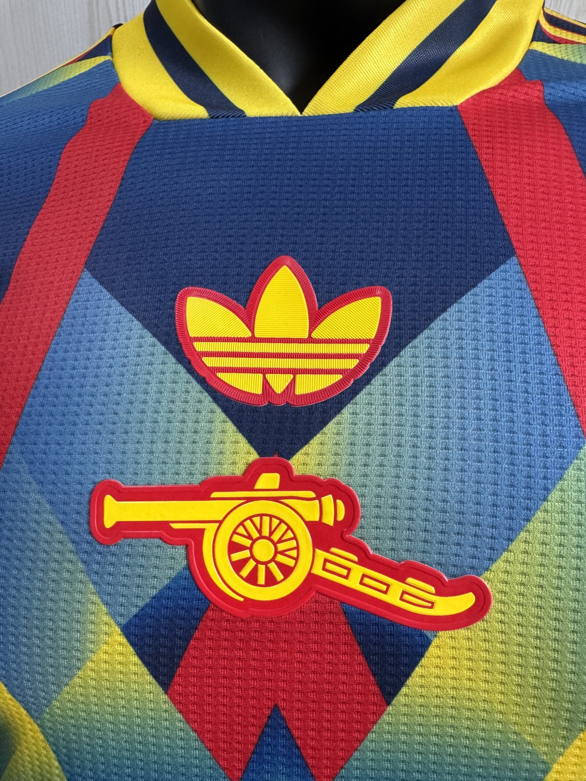 Adidas Arsenal FC LFSTLR Lifestyle Jersey – Yellow Pure Ruby & Night Indigo | Bruised Banana Retro Pattern | Gunners Streetwear 2025 - Image 2
