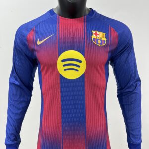 The FC Barcelona 2025/26 Home Full Sleeve Player Version Jersey