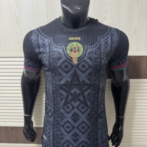 Omerta Black Player Version Soccer Jersey – Moroccan Design Performance Football Shirt