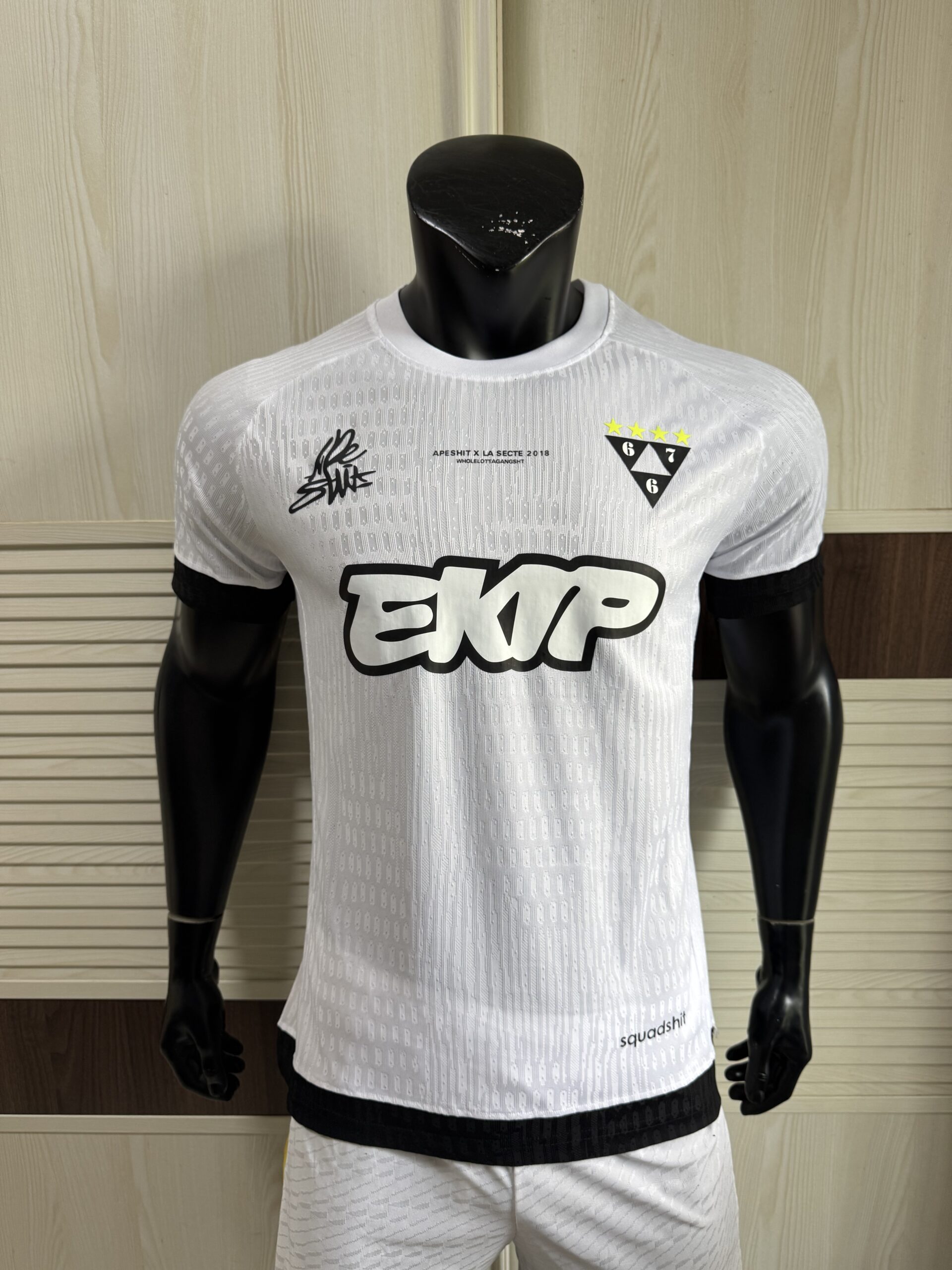 Ekip White Soccer Jersey – Apeshit x La Secte 2018 Collaboration Shirt
