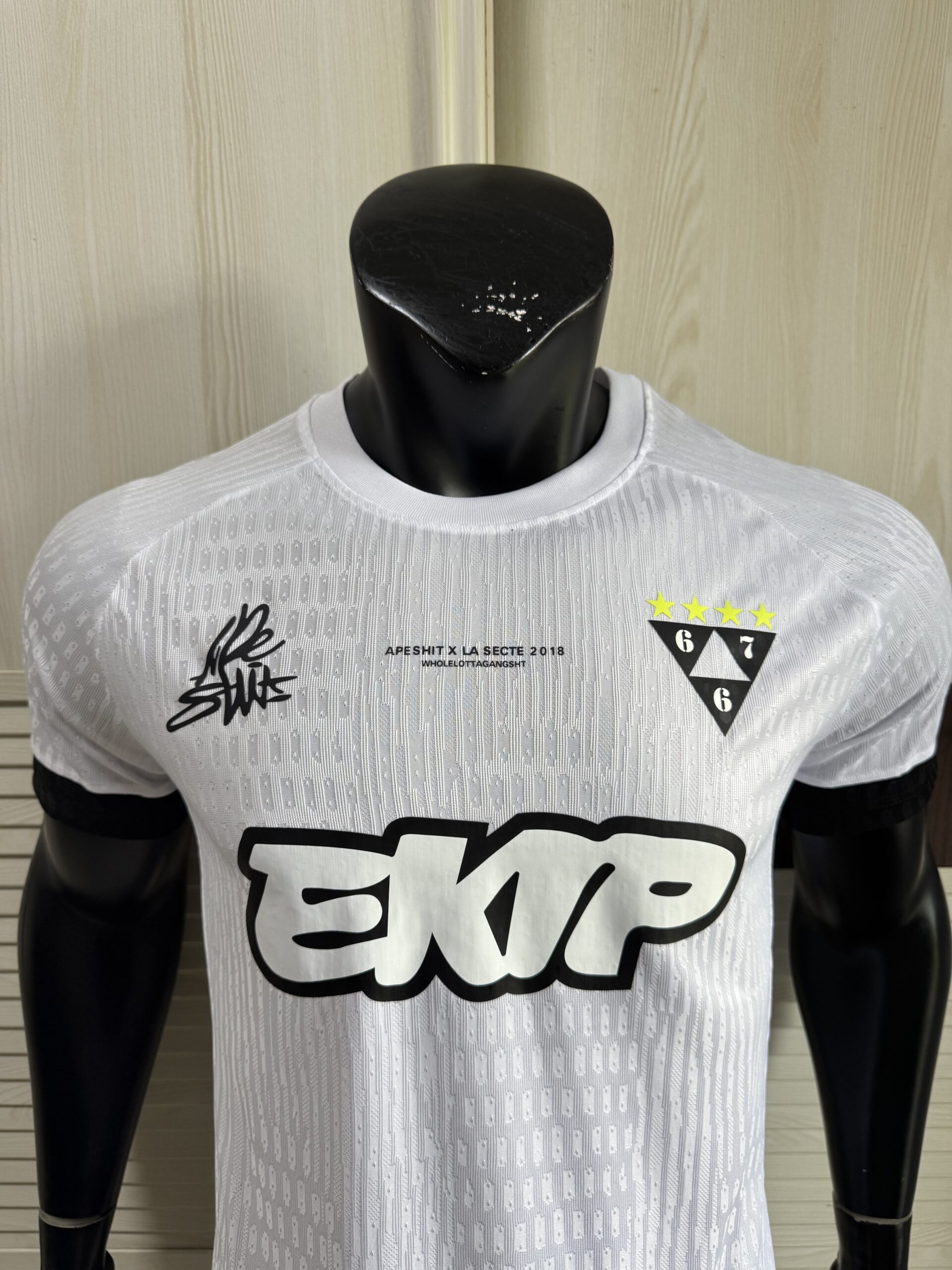 Ekip White Soccer Jersey – Apeshit x La Secte 2018 Collaboration Shirt - Image 2