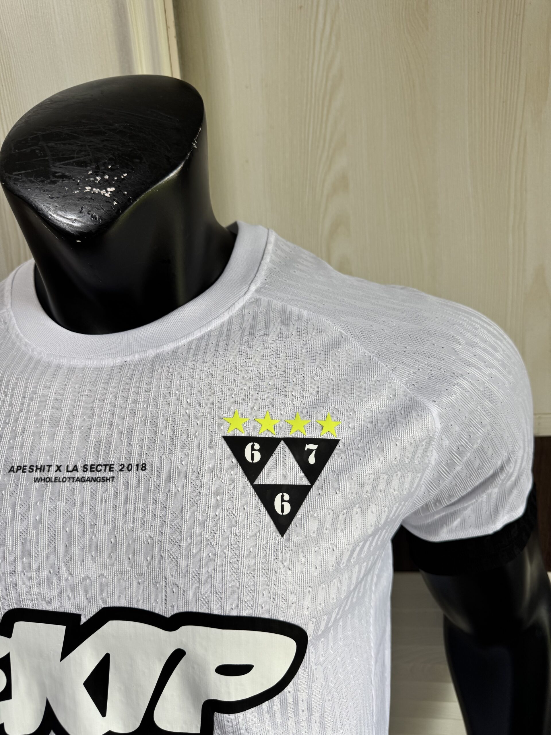 Ekip White Soccer Jersey – Apeshit x La Secte 2018 Collaboration Shirt - Image 3