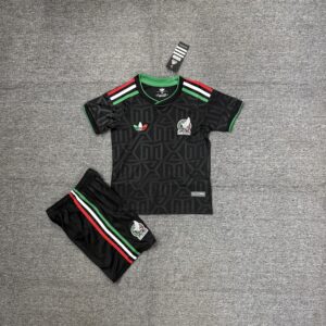 Mexico soccer jersey black and Kids Kit 2026/27