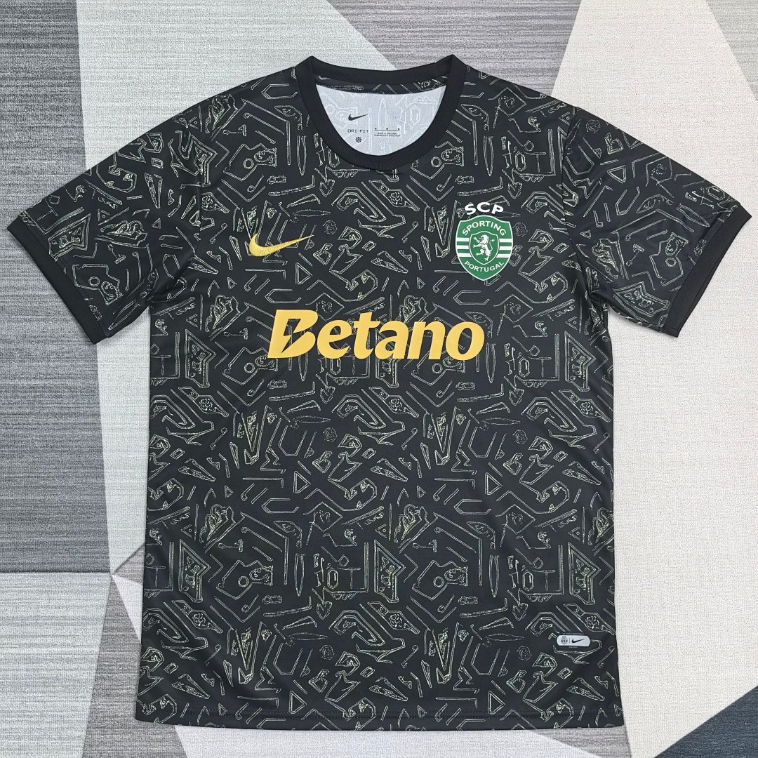 Sporting CP Black Special Edition Jersey 2026-27 front view